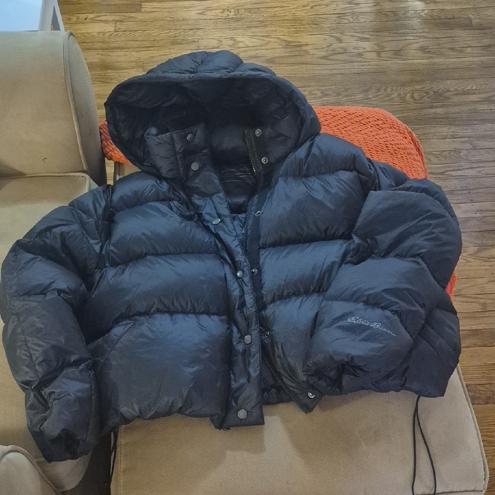 Black Puffer Jacket with Hood